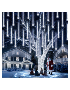 Luces Navideñas PEMOTech 16 Tubos 576 LED 15 m Blanco Frío