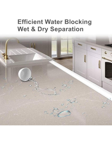 Umbral de Ducha 99 cm Silicona Autoadhesiva Barrera Agua Negra