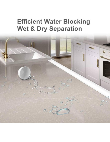 Umbral de Ducha 99 cm Silicona Autoadhesiva Barrera Agua Negra