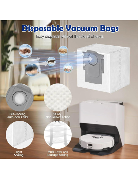 Accesorios para Aspiradora Robot VIEWALL S8 Pro Ultra - 18 Piezas