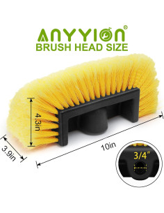 Cabezal de Cepillo de Lavado de Coche Anyyion 25.4 cm Amarillo 2