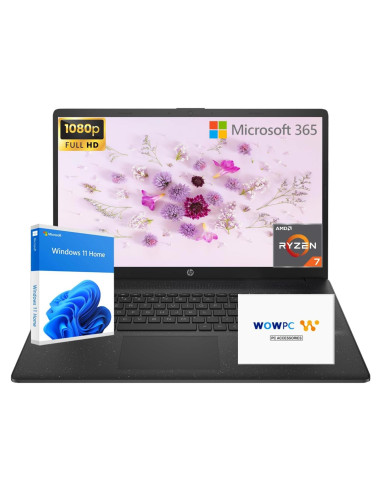 Laptop HP 17.3" FHD Antirreflejo Ryzen 7 64GB RAM 2TB SSD