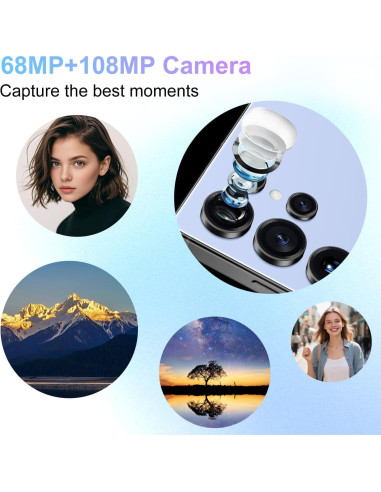 I25 Ultra Teléfono Android PYUNZGO 12GB RAM 512GB Azul Titanio