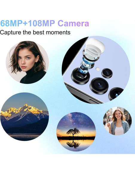 I25 Ultra Teléfono Android PYUNZGO 12GB RAM 512GB Azul Titanio