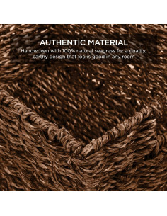 Conjunto de 4 Cestas de Almacenamiento Marrón - Mejor Opción Productos 2