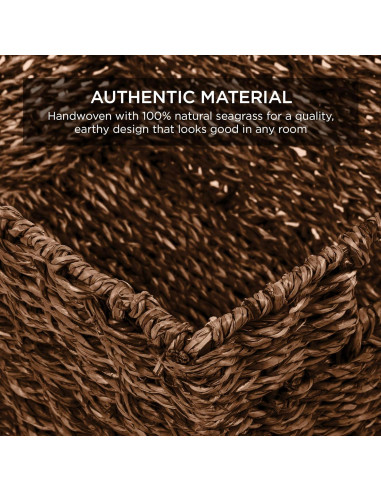 Conjunto de 4 Cestas de Almacenamiento Marrón - Mejor Opción Productos