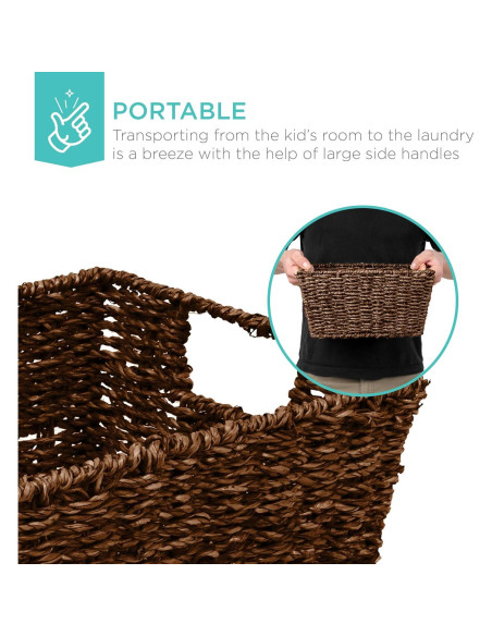 Conjunto de 4 Cestas de Almacenamiento Marrón - Mejor Opción Productos