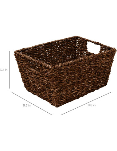 Conjunto de 4 Cestas de Almacenamiento Marrón - Mejor Opción Productos