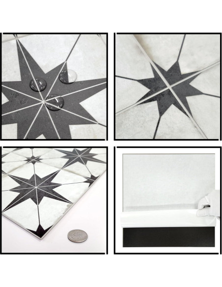 Azulejo Autoadhesivo El Azulejo Plaza Estrella 10 Hojas 30.48x30.48 cm