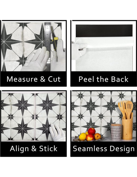 Azulejo Autoadhesivo El Azulejo Plaza Estrella 10 Hojas 30.48x30.48 cm