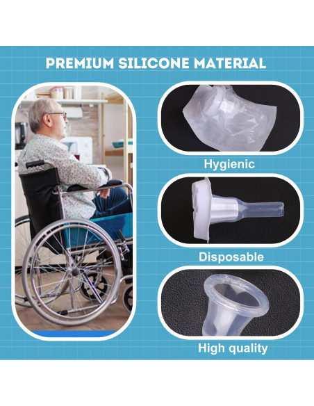 Paquete de 10 Catéteres Externos de Silicona YOOGUSTO 25mm