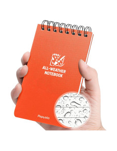 Cuaderno Impermeable POPYOLA 3x5" Naranja 100 Páginas