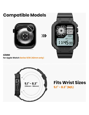 Banda y Funda Resistente amBand E1 para Apple Watch 42mm