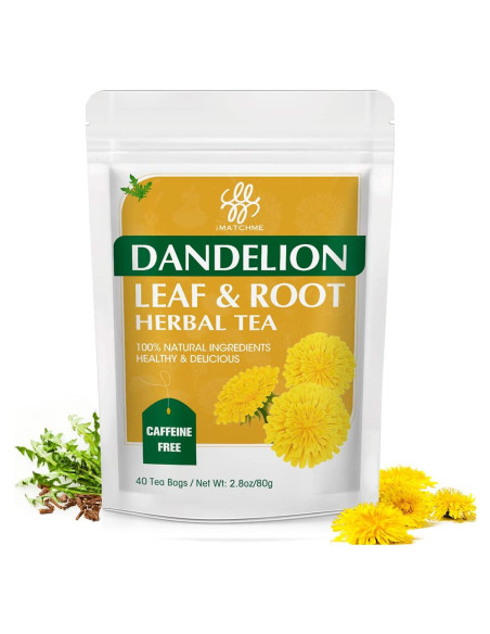 Té Herbal Premium Diente de León 40 Bolsas 80g Sin Cafeína