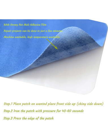 12 Parches de Tela J.CARP 100% Algodón para Planchar 10.4x7.6cm