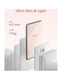 Batería Portátil MagSafe Kuulaa 5000mAh Rosa Carga Rápida 2