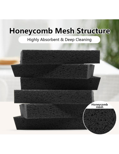 Esponjas de Celulosa Spunspon 10x15cm 6 Piezas Negras