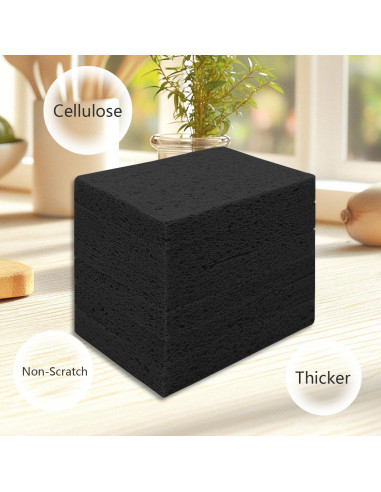 Esponjas de Celulosa Spunspon 10x15cm 6 Piezas Negras