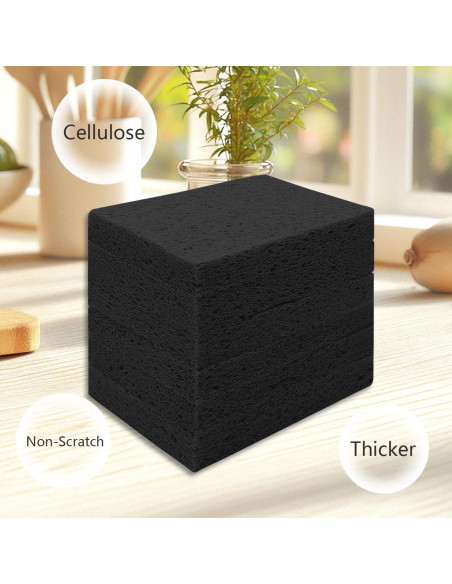 Esponjas de Celulosa Spunspon 10x15cm 6 Piezas Negras