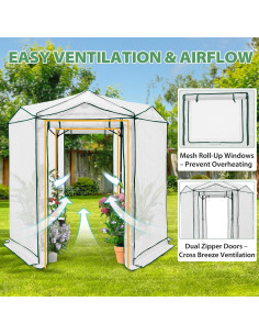 Invernadero Plegable EAGLE PEAK Hexagonal 2x2m Cubierta PE 2