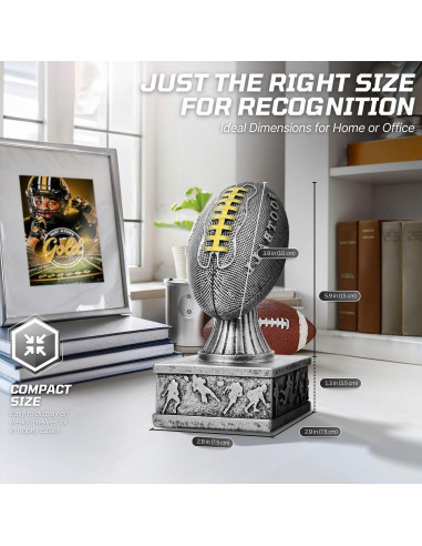 Trofeo de Fútbol Fantasía Flexzion 18.8 cm - Escudo Campeón