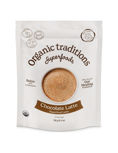 Chocolate Latte Superfood Tradiciones Orgánicas 150g - Ashwagandha