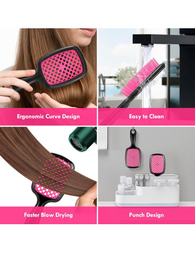 Cepillos Desenredantes Ventilados Aussumy - Paquete de 2