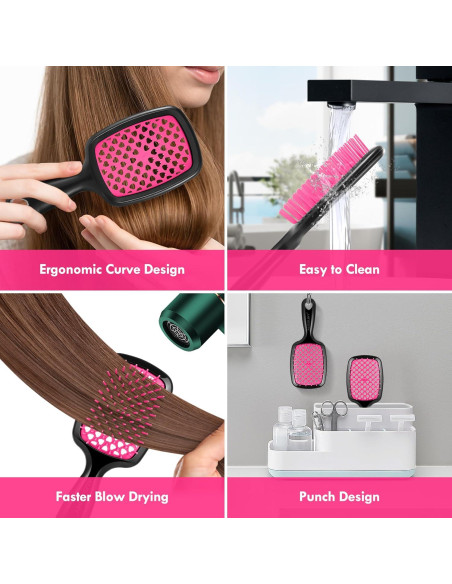 Cepillos Desenredantes Ventilados Aussumy - Paquete de 2