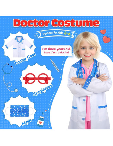 Kit de Doctor GIFTINBOX 22 Piezas para Niños 3 a 6 Años