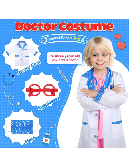 Kit de Doctor GIFTINBOX 22 Piezas para Niños 3 a 6 Años