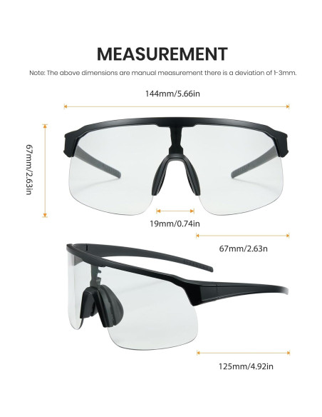 Gafas de Ciclismo Fotoquímicas Cyxus UV400 para Hombres y Mujeres