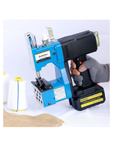 Máquina de Coser de Bolsas Inalámbrica GS-970A 36V CC Azul