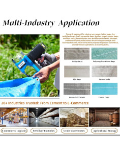 Máquina de Coser de Bolsas Inalámbrica GS-970A 36V CC Azul 2