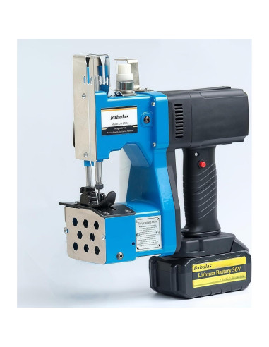 Máquina de Coser de Bolsas Inalámbrica GS-970A 36V CC Azul