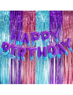 Decoración de Cumpleaños Spider Girl FANGBBO con Globos Morado 2