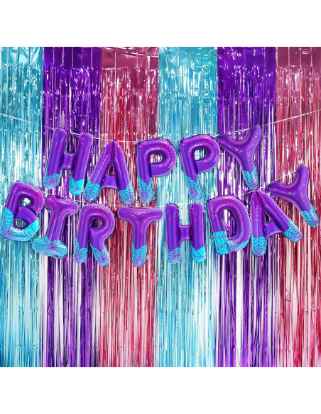 Decoración de Cumpleaños Spider Girl FANGBBO con Globos Morado