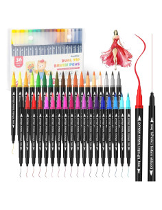 Marcadores de Doble Punta HomFilix 36 Colores para Arte