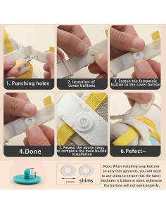 Kit de Botones a Presión GTAAOY T5 - 140 Sets en 14 Colores 2