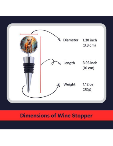 Juego de 2 Tapones de Vino Poseidon Protect Bulldog