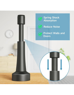 Topes de Puerta de Aluminio Brieieziy - 11 cm - 3 Piezas 2