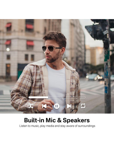 Gafas Inteligentes Bluetooth MZ01 con Audio y Control Táctil