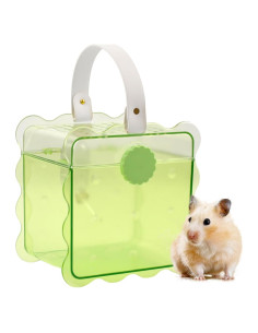 Jaula de viaje para hámster MUYG 20x20x14 cm Verde