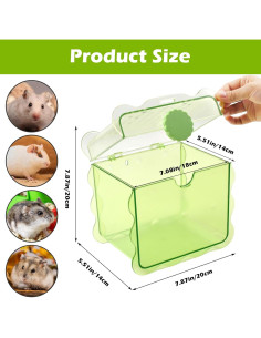 Jaula de viaje para hámster MUYG 20x20x14 cm Verde 2