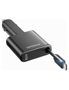 Cargador de Coche Retráctil SUPERONE para iPhone 14/13/12/11