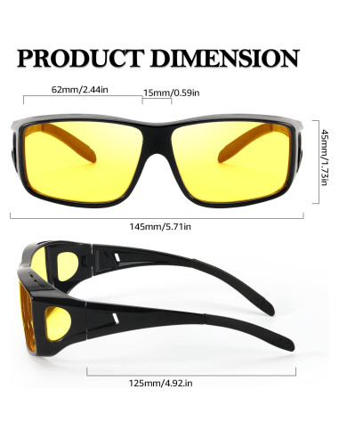 Gafas de Visión Nocturna TJUTR Polarizadas para Conducir