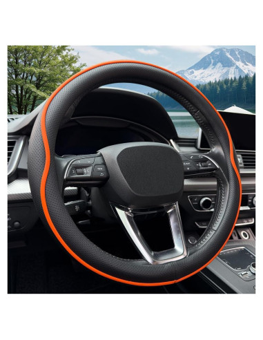 Cubierta de Volante de Cuero HAOTULE K54 Antideslizante 36-38 cm