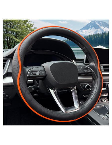 Cubierta de Volante de Cuero HAOTULE K54 Antideslizante 36-38 cm