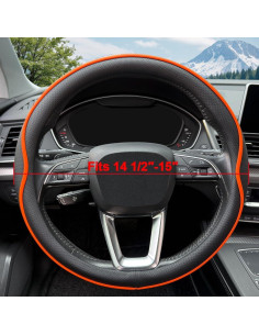 Cubierta de Volante de Cuero HAOTULE K54 Antideslizante 36-38 cm 2