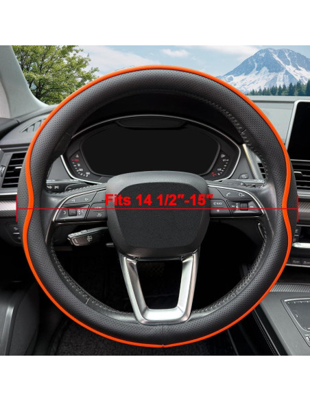 Cubierta de Volante de Cuero HAOTULE K54 Antideslizante 36-38 cm