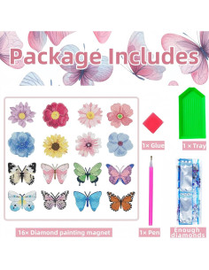 Kit de Pintura de Diamante 16 Pcs Bulerrylulu Mariposa 2